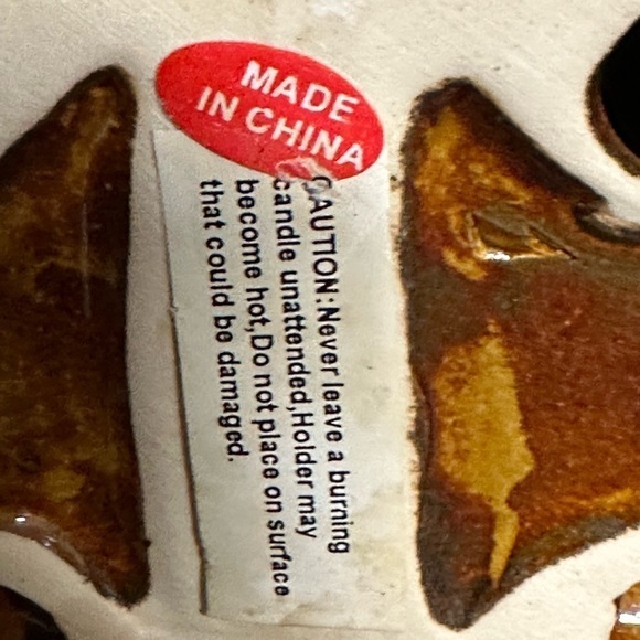 Santa Trio Votive Candle Holder Figurine 9" Ceramic Glazed Red Blue Green - Picture 8 of 9